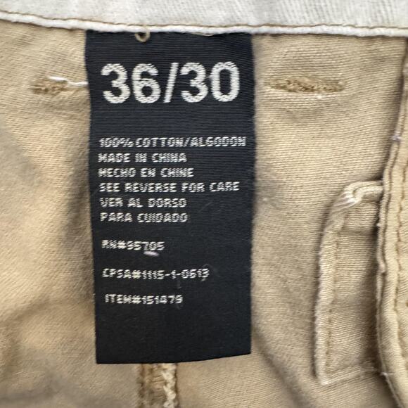 Iron Co Cargo Pants Mens 36x30 Tan Cotton Utility Pockets Straight Leg Outdoor - Picture 7 of 10